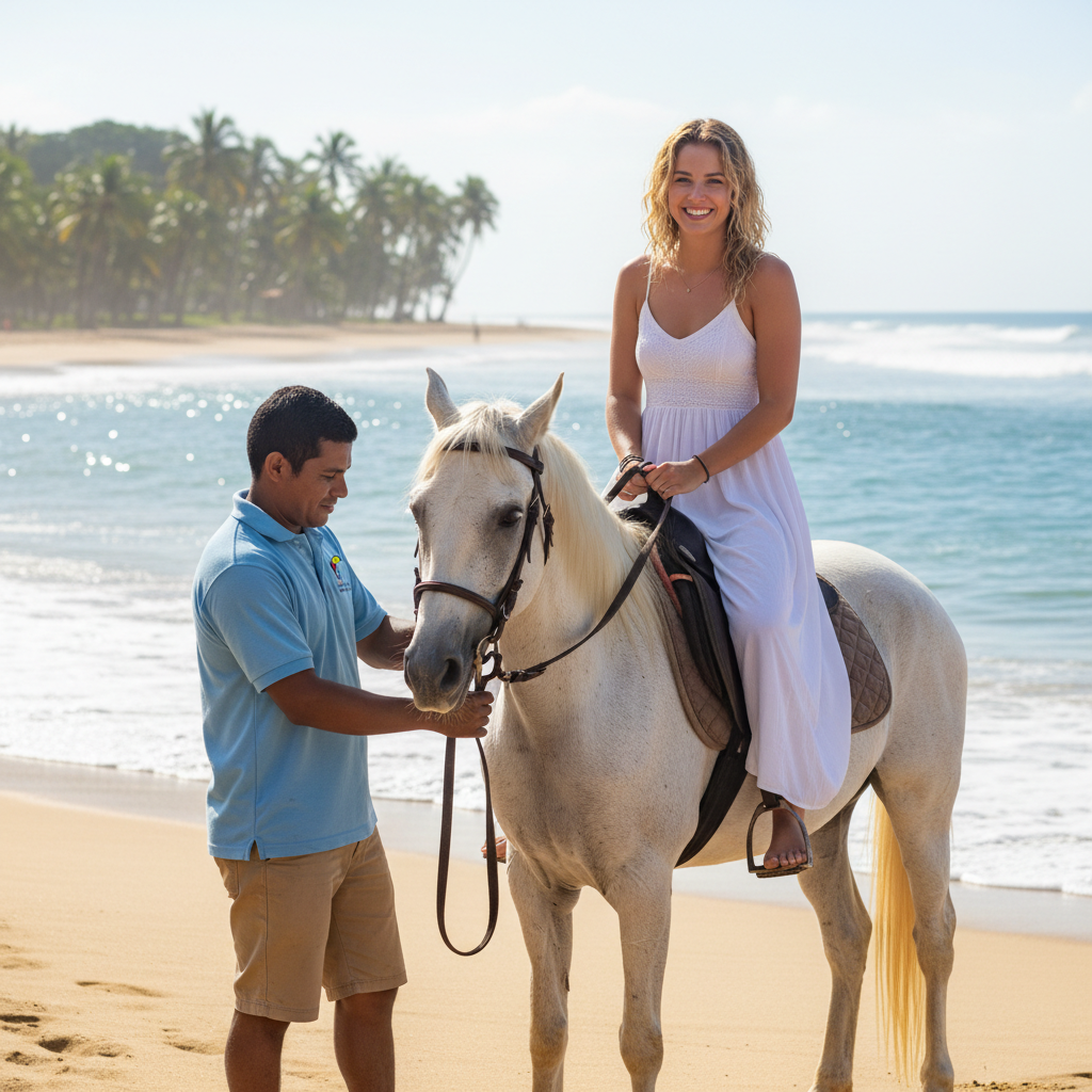 Guide Helping Girl Mount 3